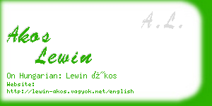 akos lewin business card